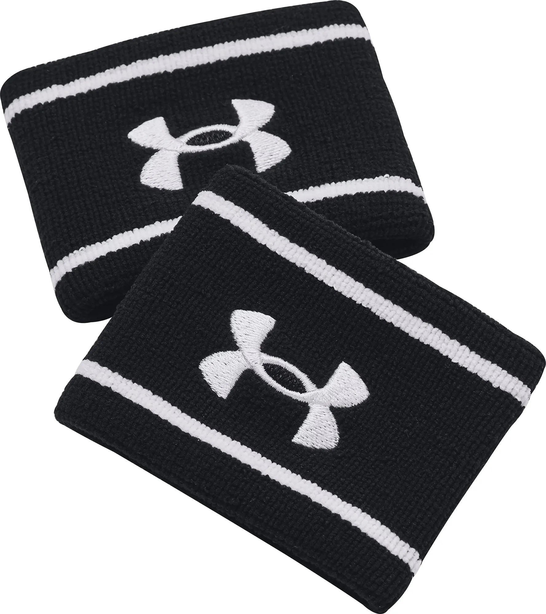 Under Armour Striped Performance Terry Wristbands - Black