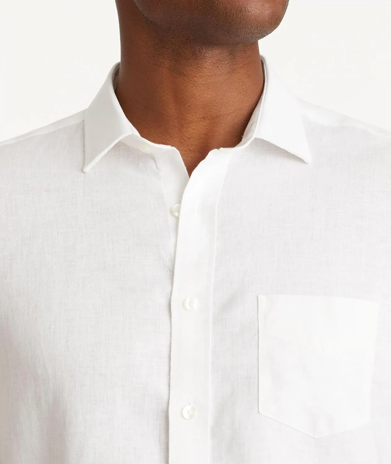 UNTUCKit Cameron - Untucked Shirt for Men, Short Sleeve, Wrinkle-Resistant Linen, Slim Fit