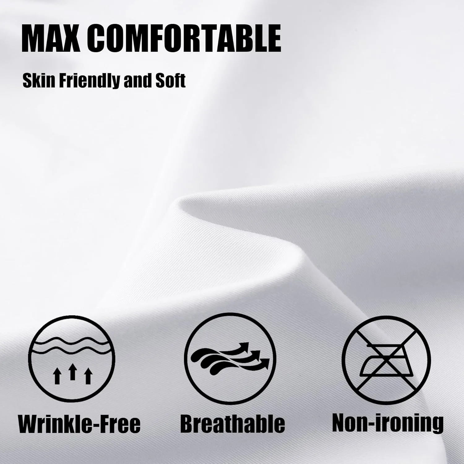 UOUA Men's Button Down Short Sleeve Dress Shirts Wrinkle Free Business Shirt Summer Casual Top