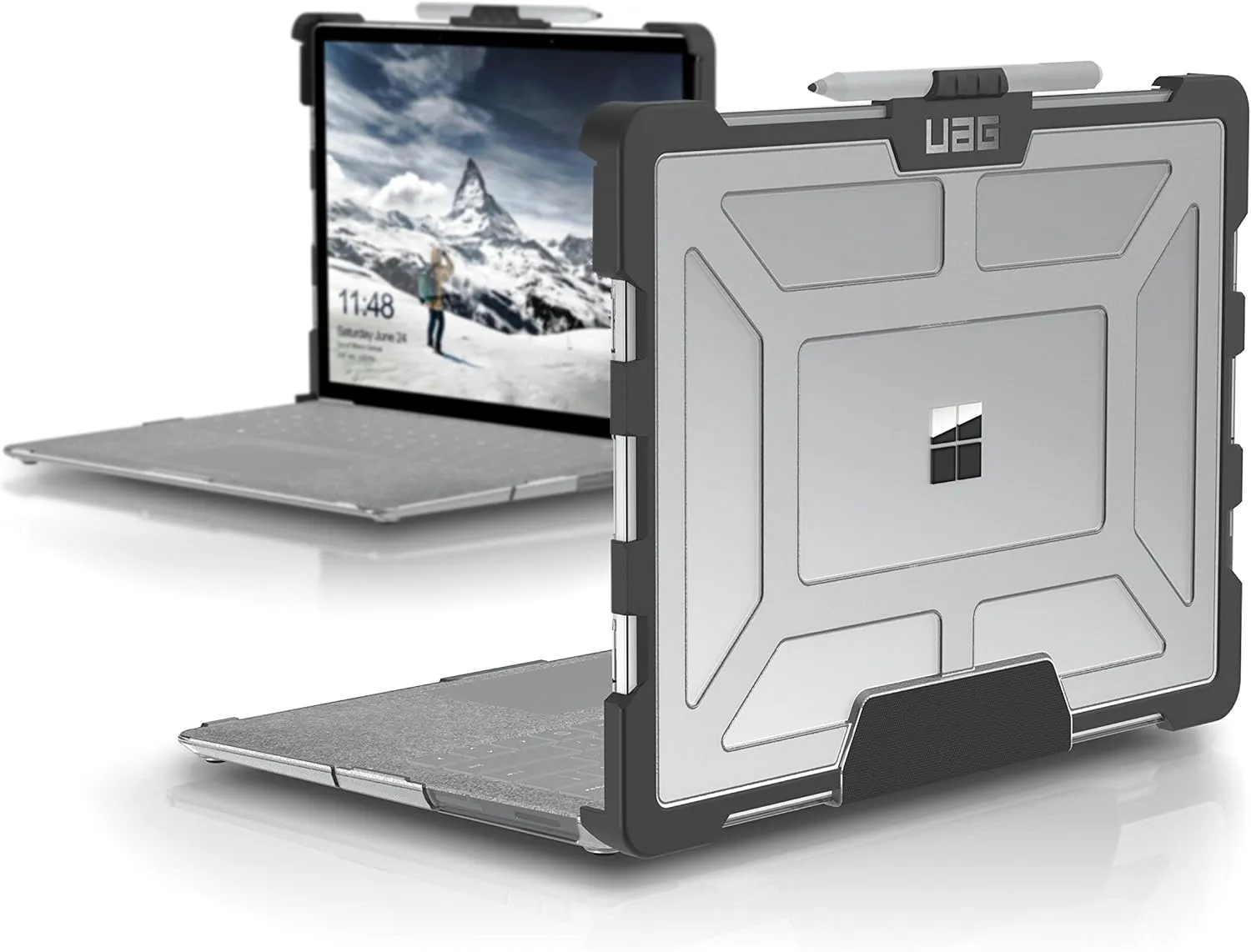 URBAN ARMOR GEAR UAG Designed for Microsoft Surface Laptop 2/Surface Laptop Case [13.5-inch Screen] Feather-Light Rugged Military Drop Tested Laptop Protective Cover, Ice