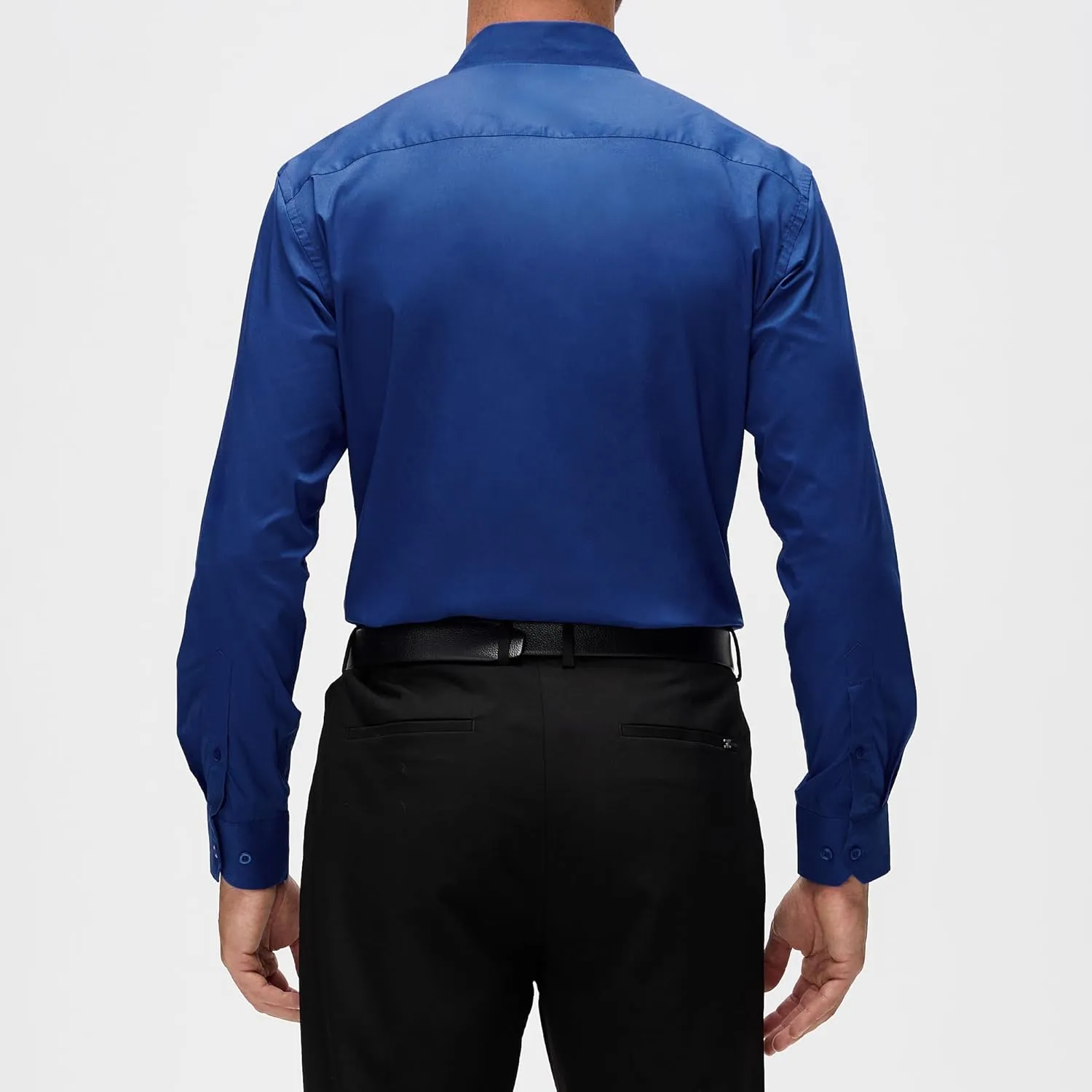 WARHORSEE Mens Dress Shirts Long Sleeve Performance 4-Way Stretch Wrinkle Free Casual Button Down Shirt