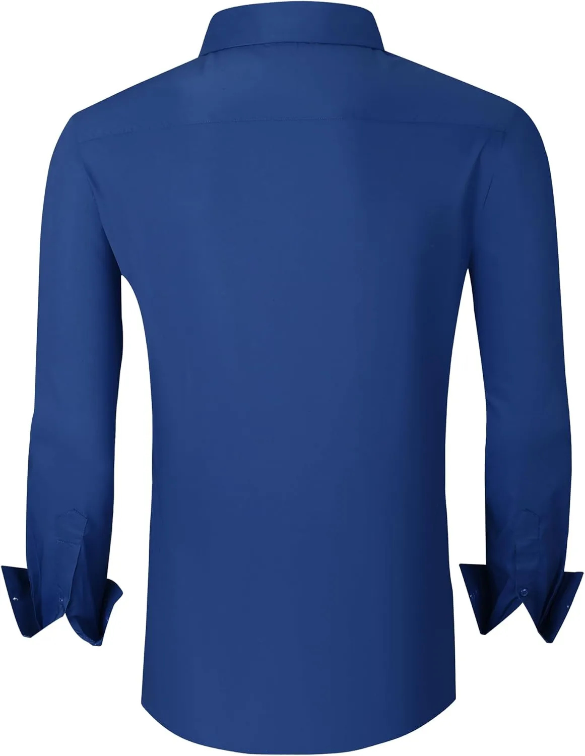 WARHORSEE Mens Dress Shirts Long Sleeve Performance 4-Way Stretch Wrinkle Free Casual Button Down Shirt