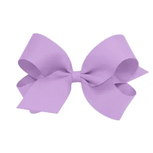 Wee Ones Girl's Large Grosgrain Hair Bow on No Slip Clip - Light Orchid