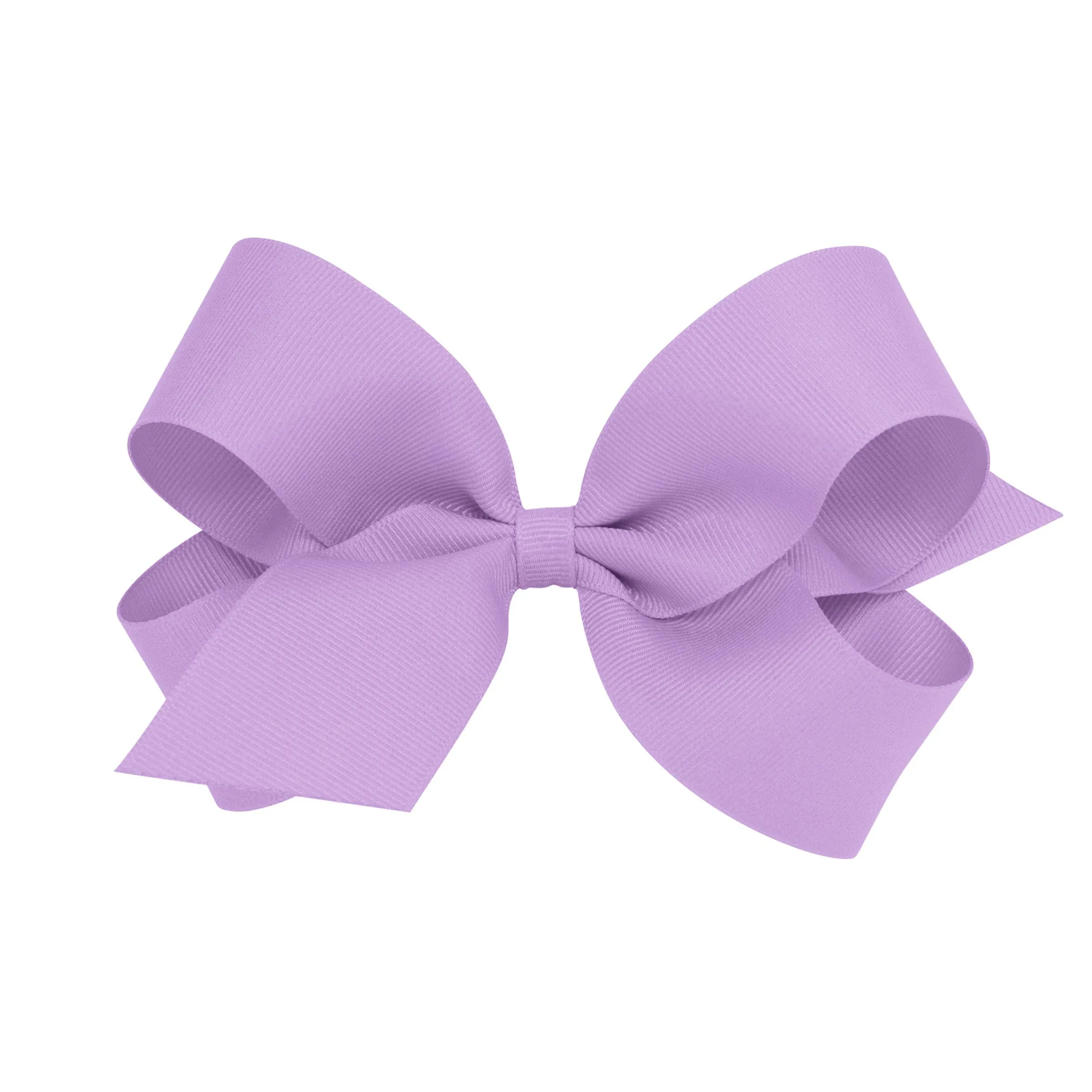 Wee Ones Girl's Large Grosgrain Hair Bow on No Slip Clip - Light Orchid