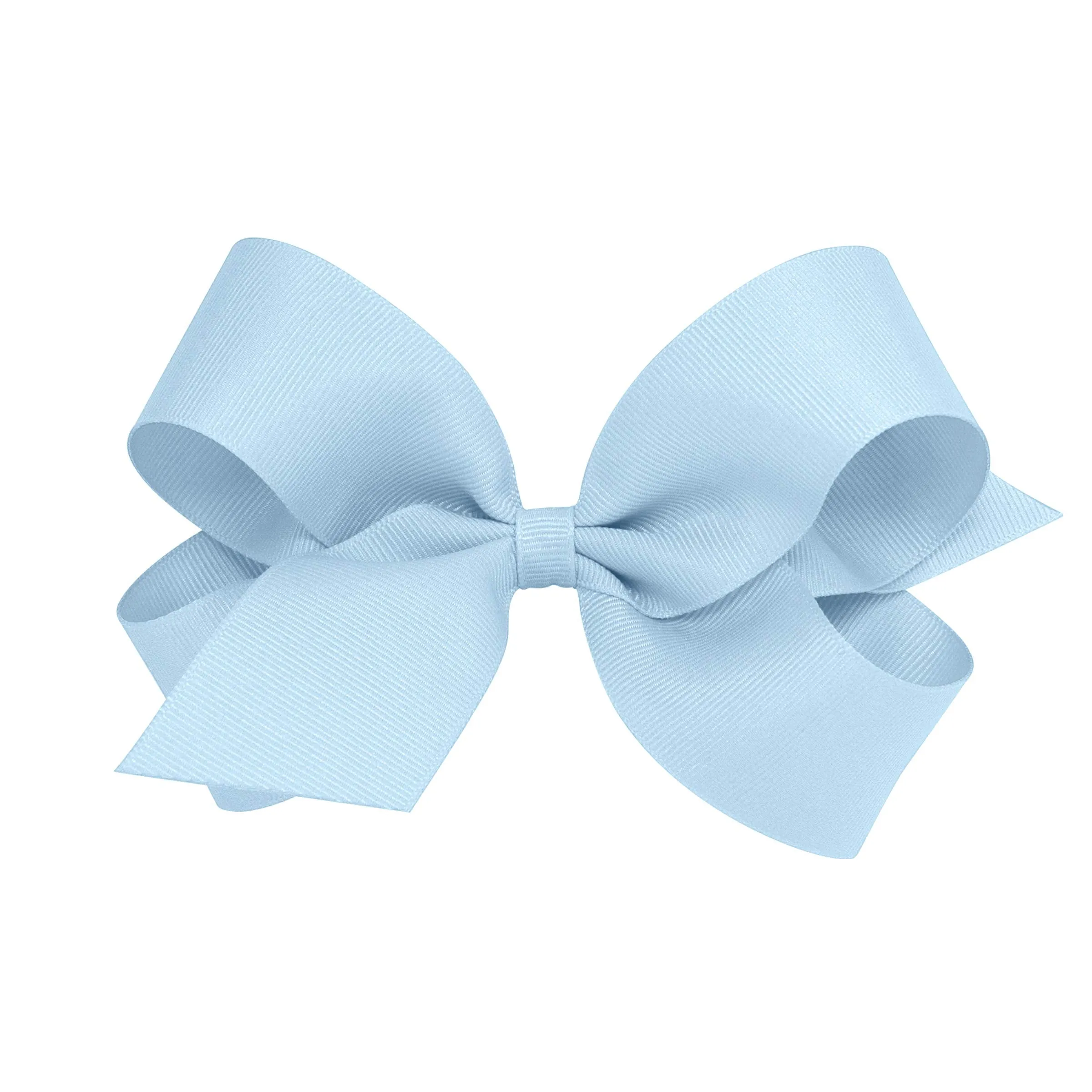 Wee Ones Girl's Large Grosgrain Hair Bow on No Slip Clip - Millennium Blue