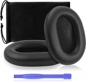 WH-1000XM5 Protein Leather Replacement Earpads for Sony WH-1000XM5 (WH1000XM5) Noise Canceling Headphones,Ear Pads Cushions with Noise Isolation Memory Foam(Black)