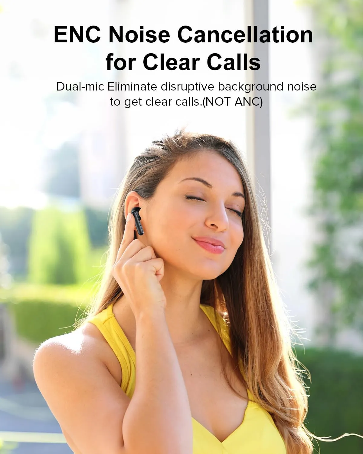 Wireless Earbuds, 42H Playtime Bluetooth 5.3 Headphones, HiFi Stereo Call Noise Cancelling Earbuds, IPX7 Waterproof Stereo in-Ear Earphones with LED Display for iOS Android (Black)