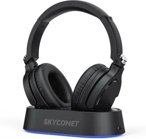 Wireless Headphones for TV Watching, TV Headphones Wireless for Seniors with Transmitter Charging Base, 65hrs Bluetooth Headset Compatible with All TVs, No Audio Delay, Gift for the Elderly/Parents