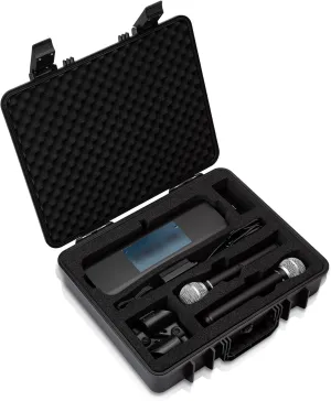 Wireless Mic Case - Hard Shell Case Compatible with Shure BLX288/SM58/PG58/BETA58A, for two Mics, Receivers and More.