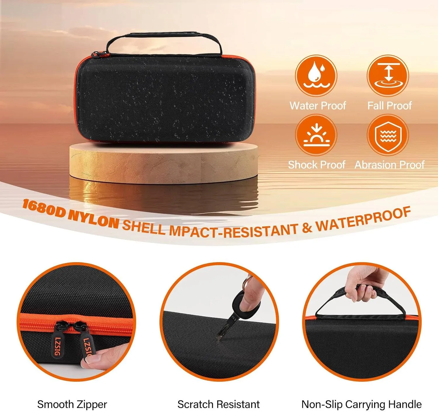 Wireless Microphone Case Compatible with JBL Wireless Two Microphone System, Pre-Cut Foam for Dual Handheld Partybox Mic, Travel Bag for Receiver, Batteries and Adapter, Karaoke - Black (Box ONLY)
