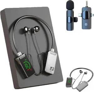 Wireless Sound Card Earphones for Live Streaming, Broadcasting, and Audio Editing - Suitable for Singing and Listening (Black)