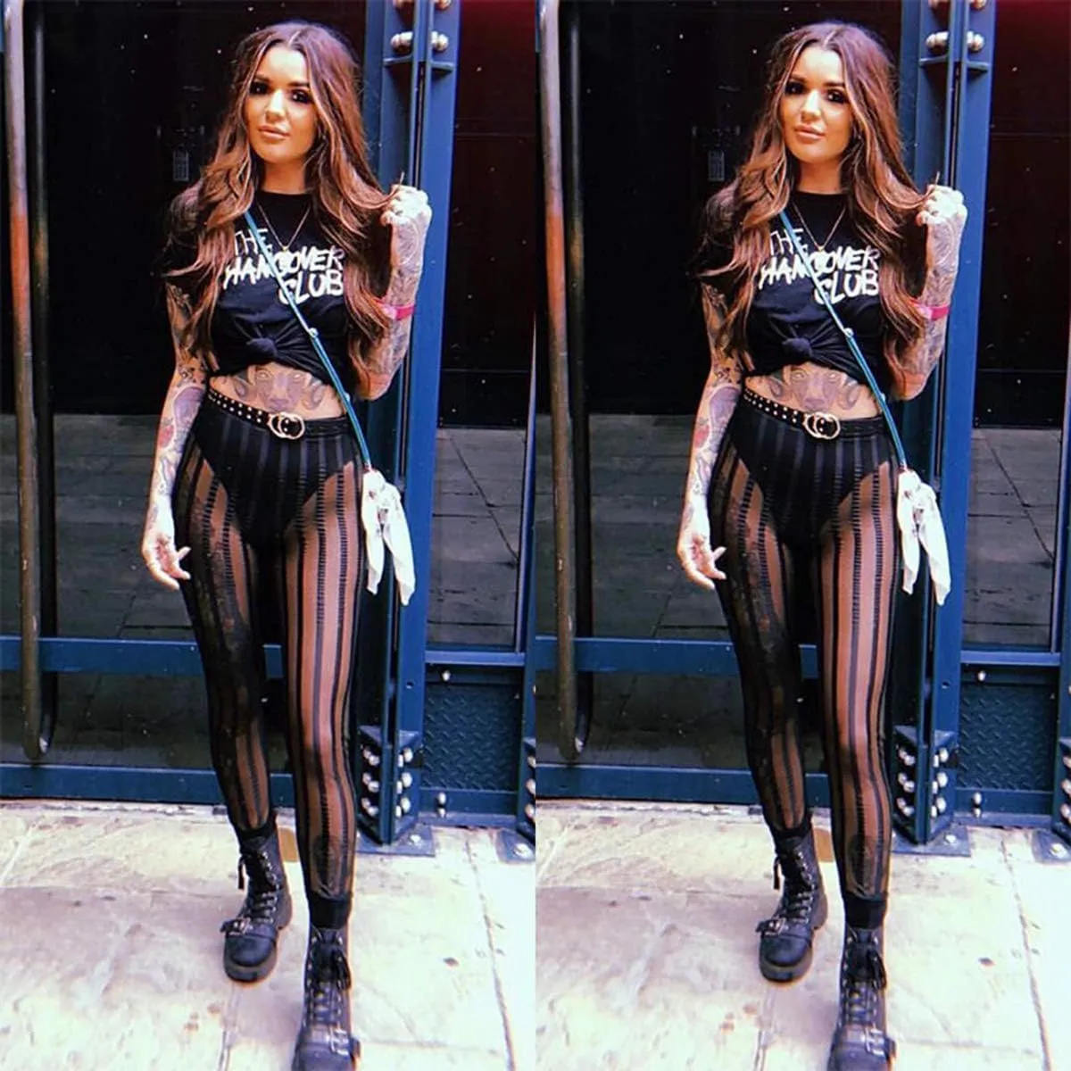 Women Striped Sheer Mesh See Through Long Pants High Waist Slim Fit Leggings Swimsuit Cover Ups Clubwear
