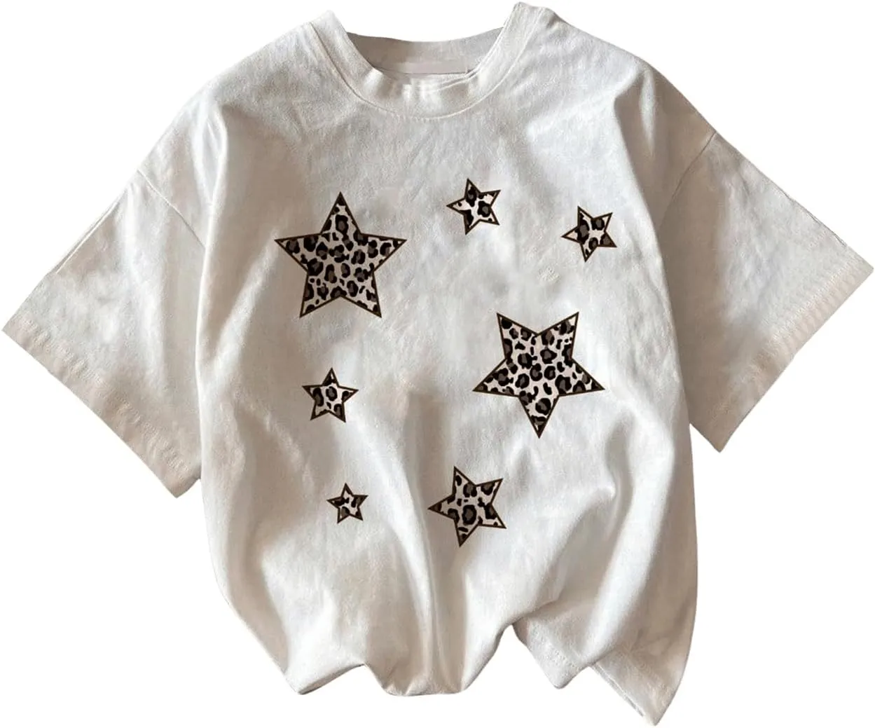 Women's Casual Cherry Bow Tees Graphic Letter Print Round Neck T Shirt Summer Short Sleeve Trendy Tops