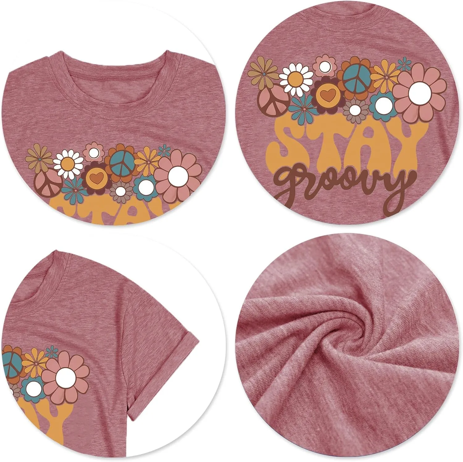 Womens Graphic Tee Shirts Trendy Casual Summer Loose Fit Short Sleeve Tshirts for Women