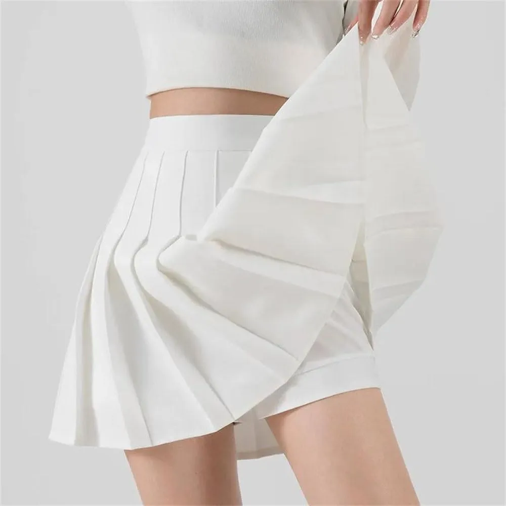 Women's Stylish High Waisted Flared Pleated Skirt Made of Comfortable Fabric A Line Pleated Skirt