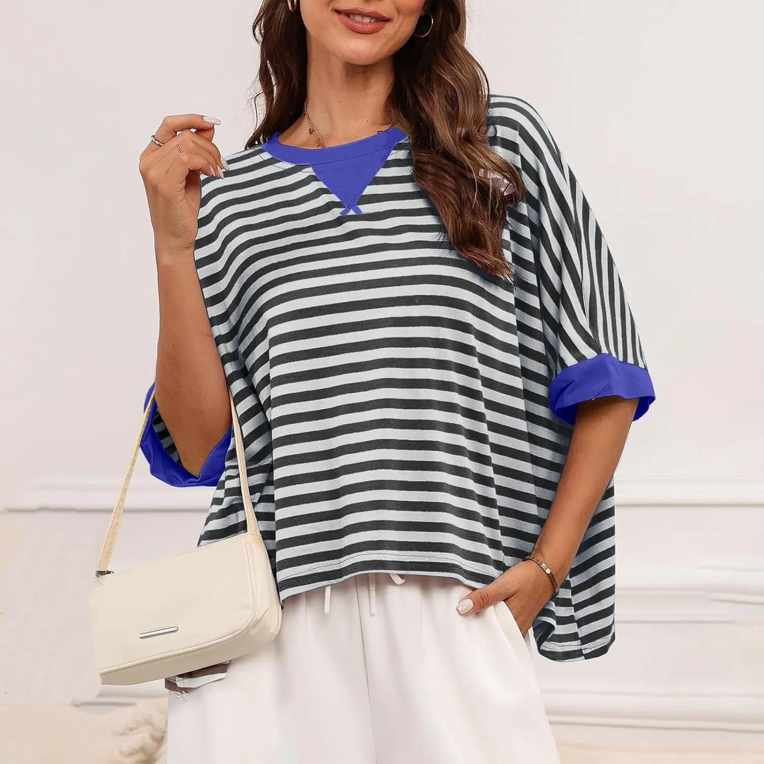 Womens Tops Dressy Casual Short Sleeve Oversized Loose Basic Tees Daily Dating Work Trendy Cute Shirts