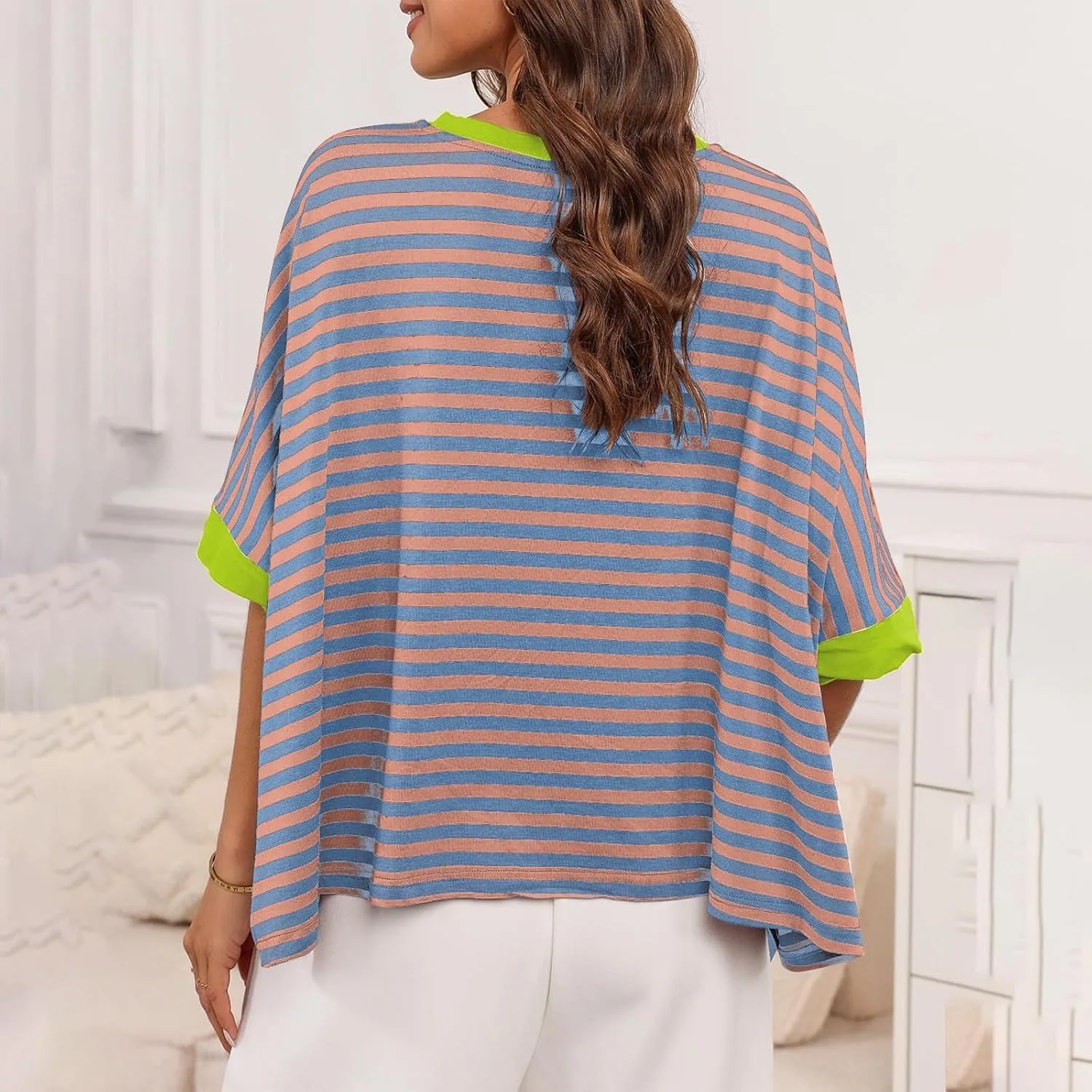 Womens Tops Dressy Casual Short Sleeve Oversized Loose Basic Tees Daily Dating Work Trendy Cute Shirts