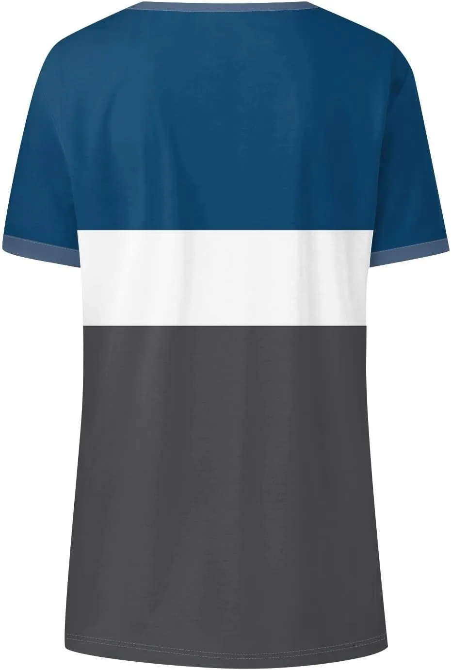 Womens Tops Short Sleeve Striped V Neck T Shirts Loose Fit Casual Basic Tees 2024 Daily Trendy Summer Tops