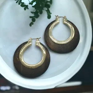 Wooden Hoop Earrings