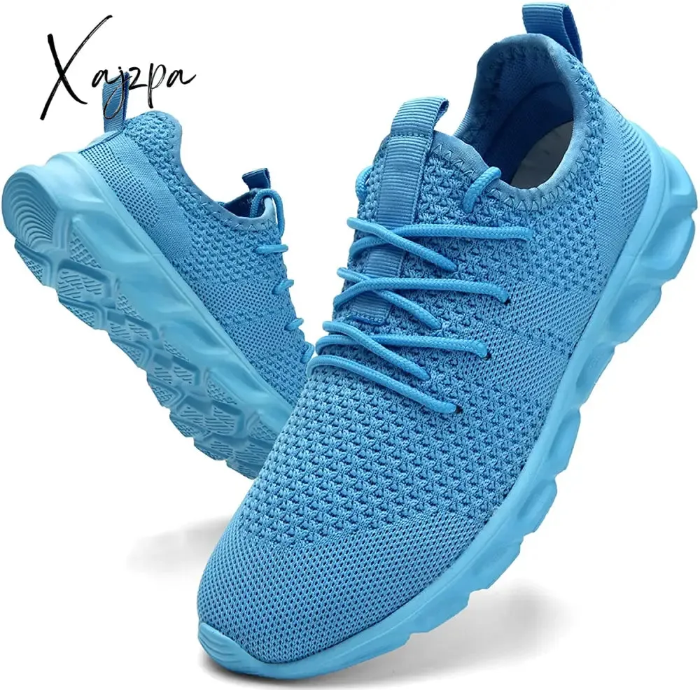Xajzpa - Woman Shoes Lac-up Men Casual Shoes Lightweight Tenis Walking Solid Sneakers Comfortable Breathable masculino Zapatillas Hombre