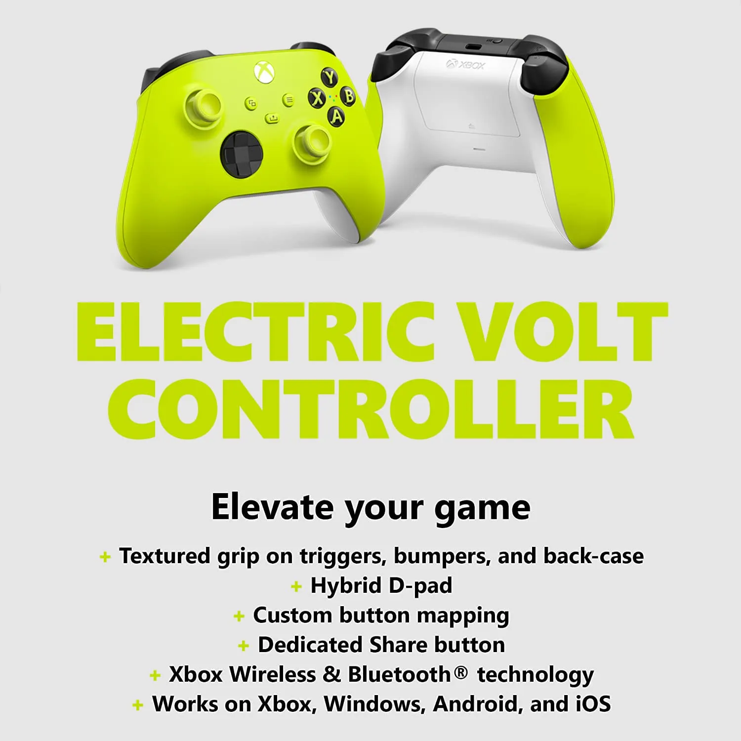 Xbox Core Wireless Controller  Electric Volt (Renewed Premium)