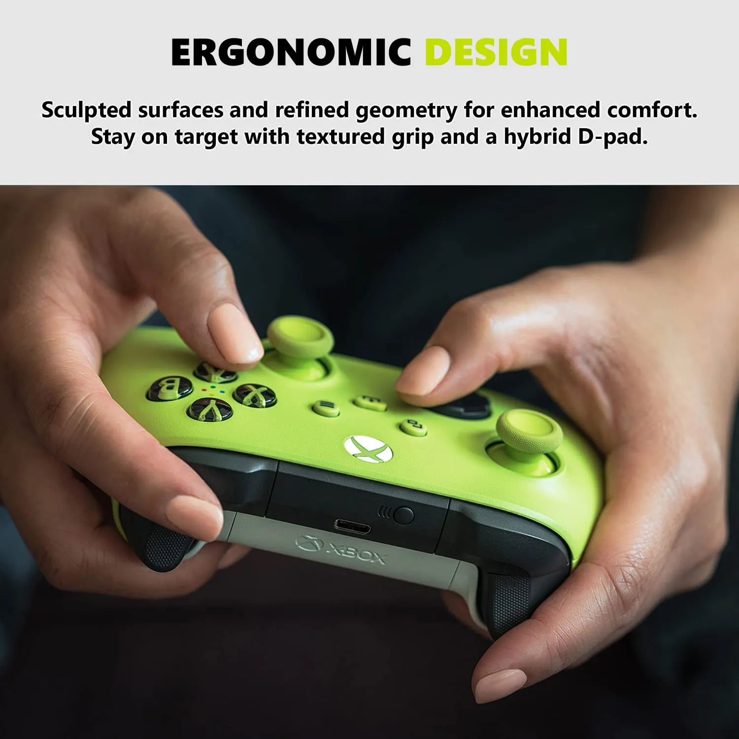 Xbox Core Wireless Controller  Electric Volt (Renewed Premium)