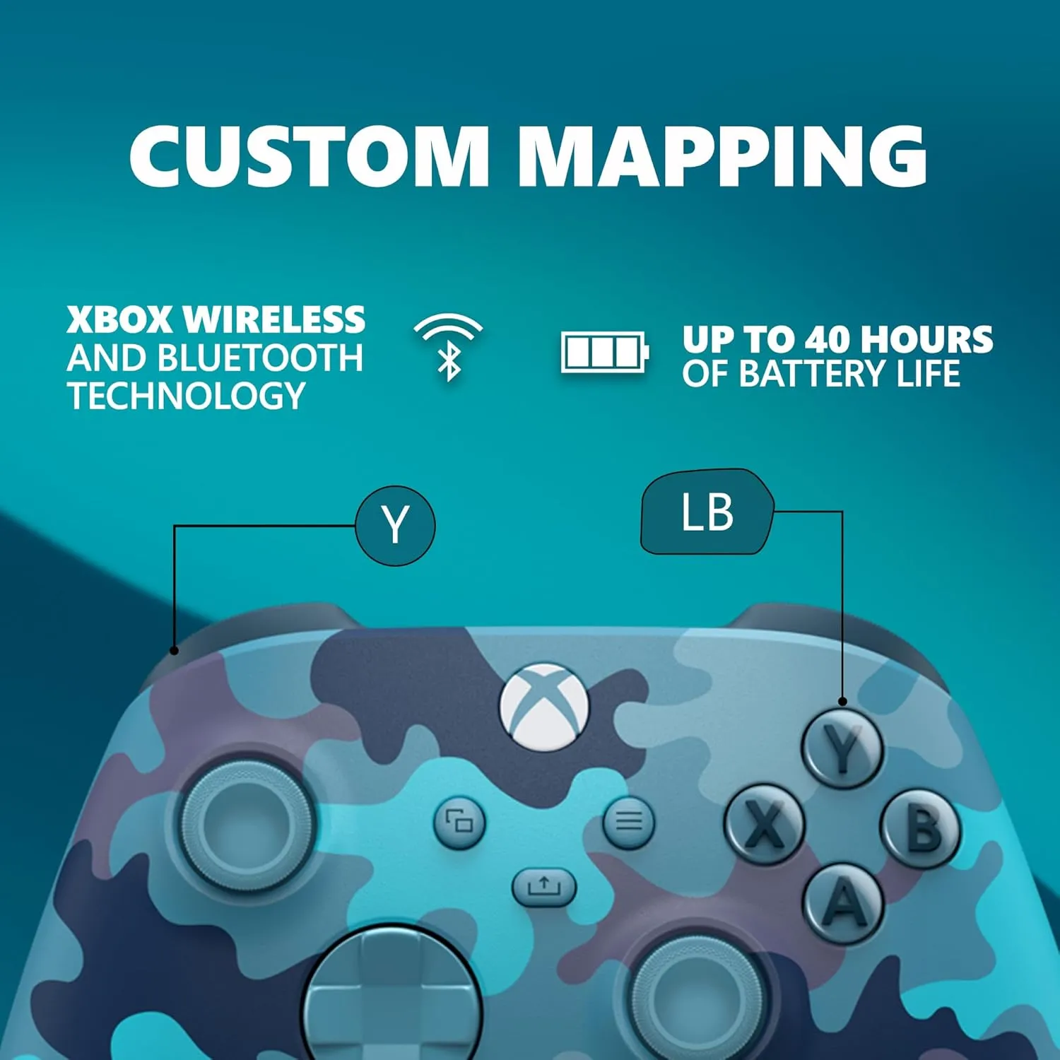 Xbox Special Edition Wireless Gaming Controller  Mineral Camo  Xbox Series X|S, Xbox One, Windows PC, Android, and iOS