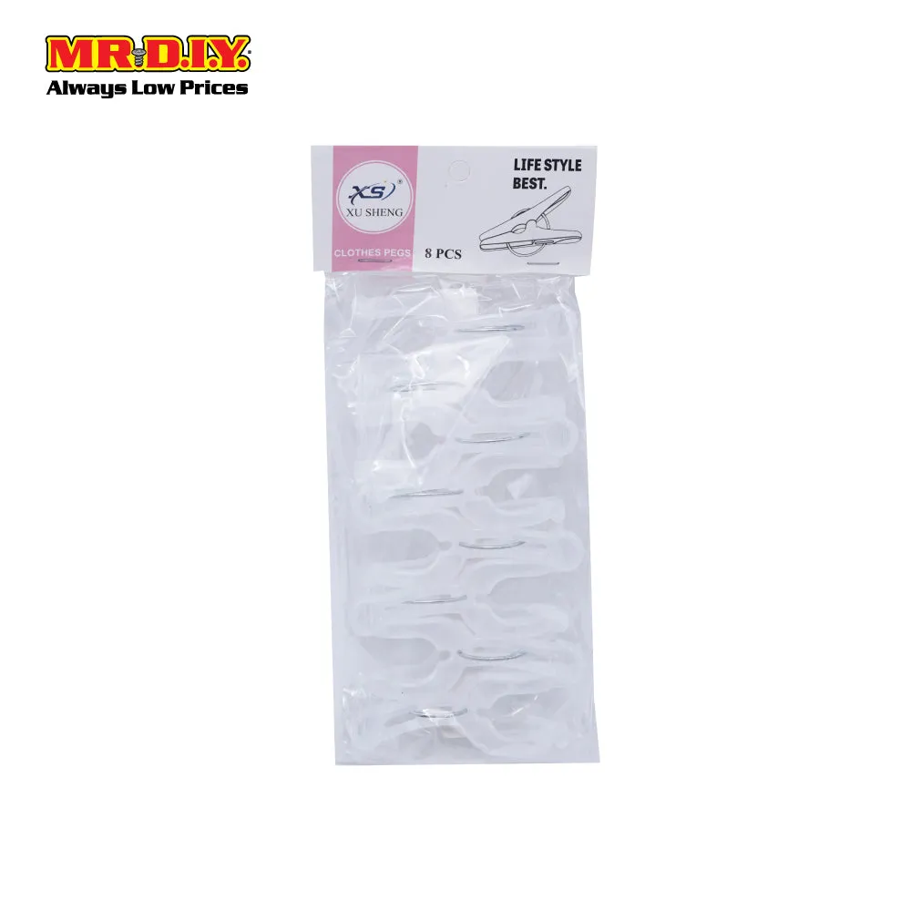 XS Clothes Peg - Translucent White (8pcs)