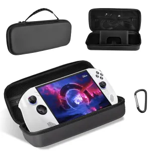 YAJOJO Carrying Case for Lenovo Legion Go S Handheld Game Console,Stand Hard Shell Cover with Pocket for Lenovo Legion Go S Cable Charger & Accessories ,Shockproof,Water Resistant (Black)