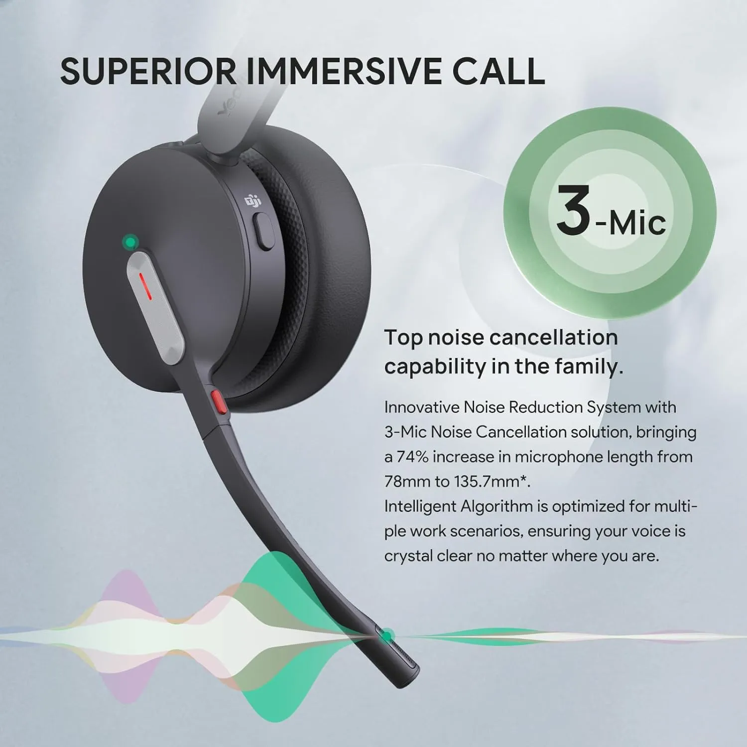 Yealink BH70 with Stand Wireless Bluetooth Headset with Microphone for Work, up to 35h Talking Battery Life, 3 Noise Cancellation Mics, Teams Certified, 90min Fast Charging, NO Power Adapter Needed