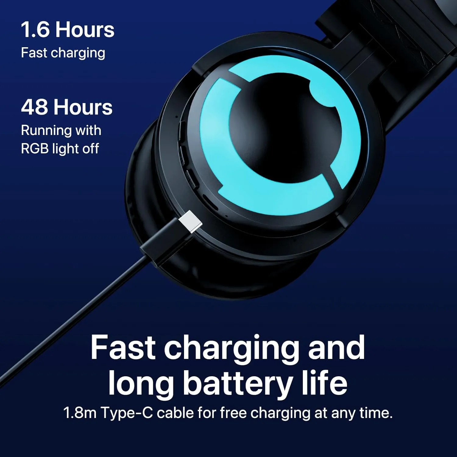 YOWU Cat Ear Headphones CE, Wired/Wireless Gaming Headsets with Seamless Live Sound Experience for PC/PE/Switch/PS4/PS5, Built-in Mic & Customizable RGB Light Effect for Anime Lovers(Black)